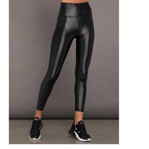 Carbon38 Black Shimmer High Rise Leggings Takara Shine m medium